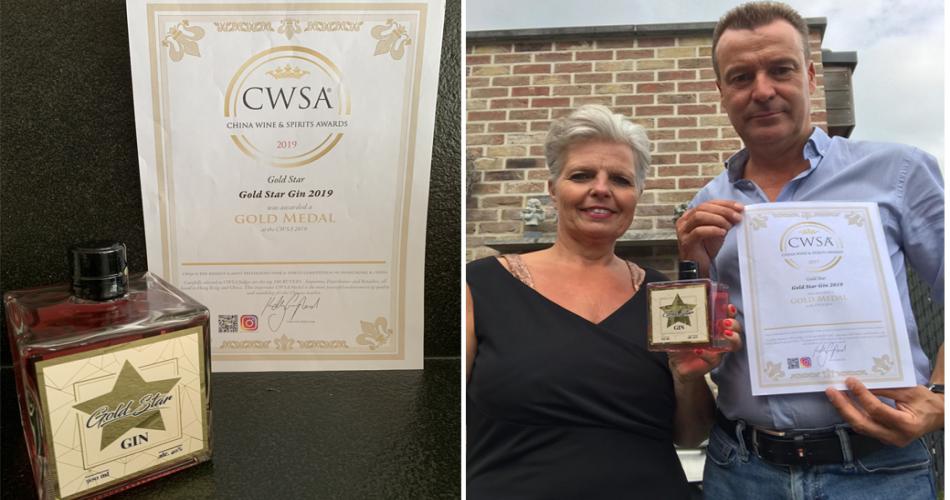 Antwerpse Gold Star Gin wint gouden medaille op CWSA in China